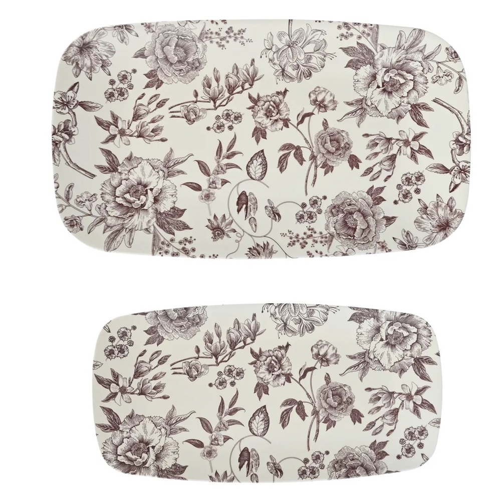 Brown Delft Stackable Trays - Picture 3 of 4